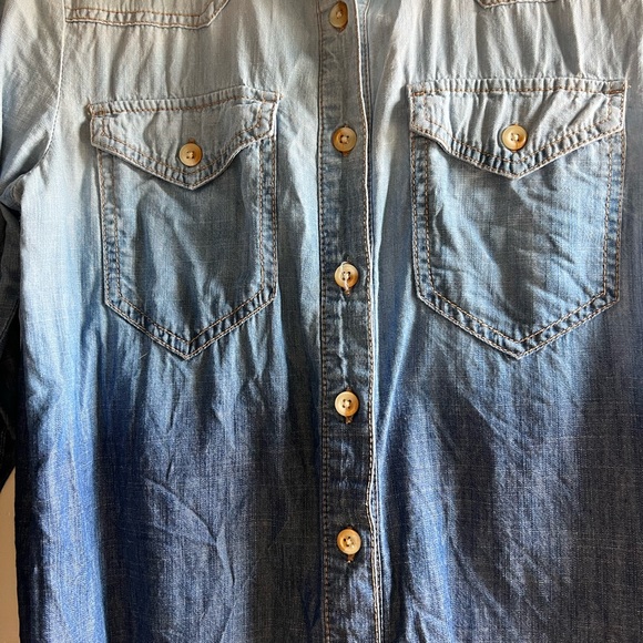 Ombré Blue Jean Button Down - Picture 3 of 9